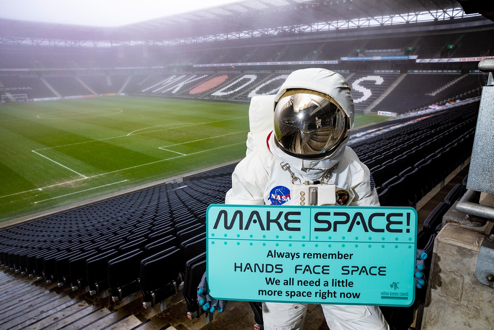 Astronaut reminds everyone to MAKE SPACE in Milton Keynes