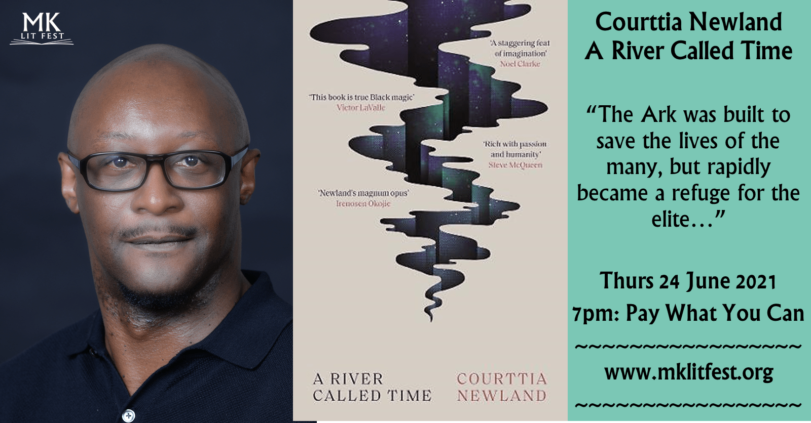 MK Lit Fest talks to Courttia Newland about his book: A River Called Time Top Image