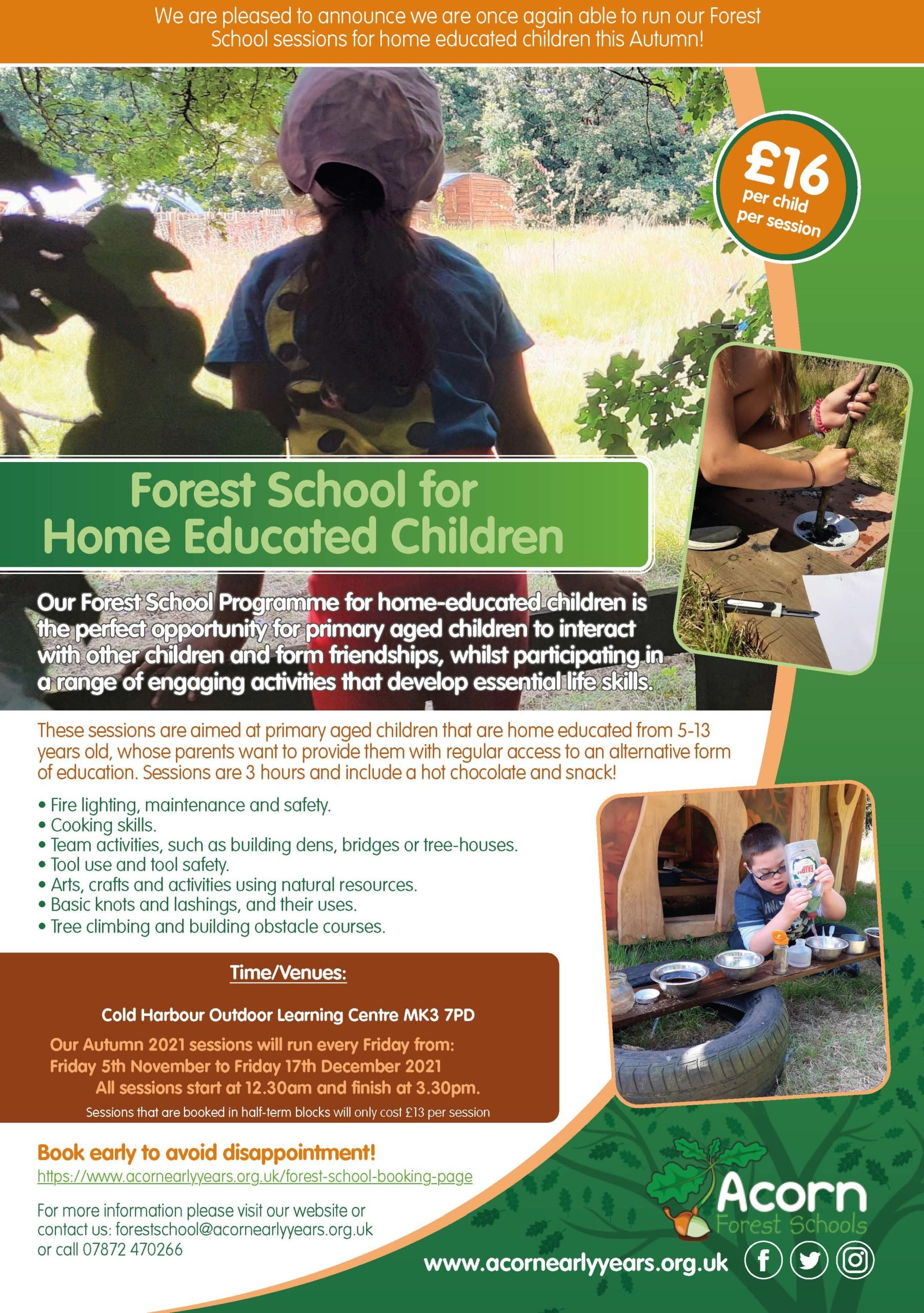 Acorns Forest School for Home Educated Children Top Image