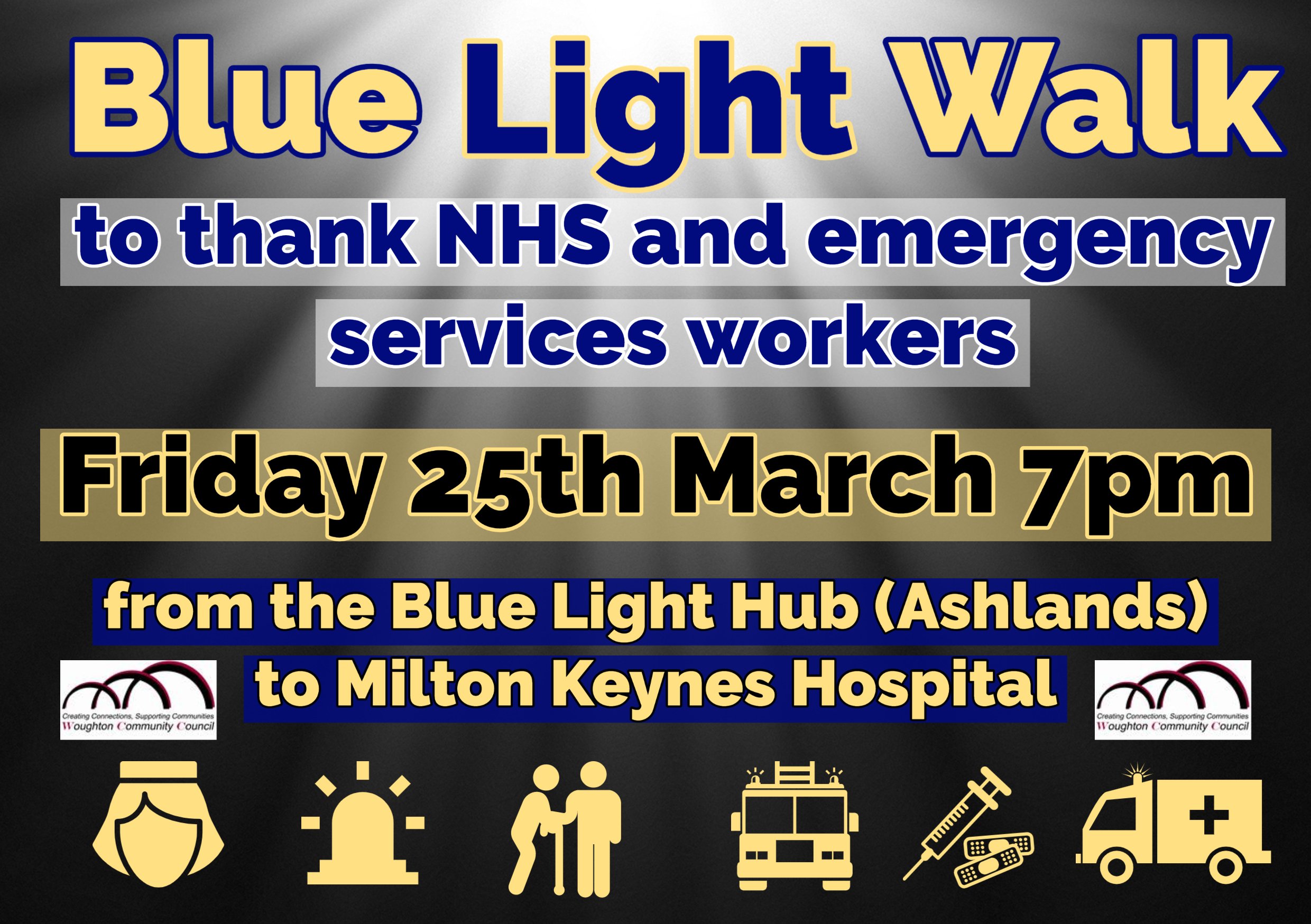 Blue Light Walk to thank NHS and Emergency Services Workers Top Image