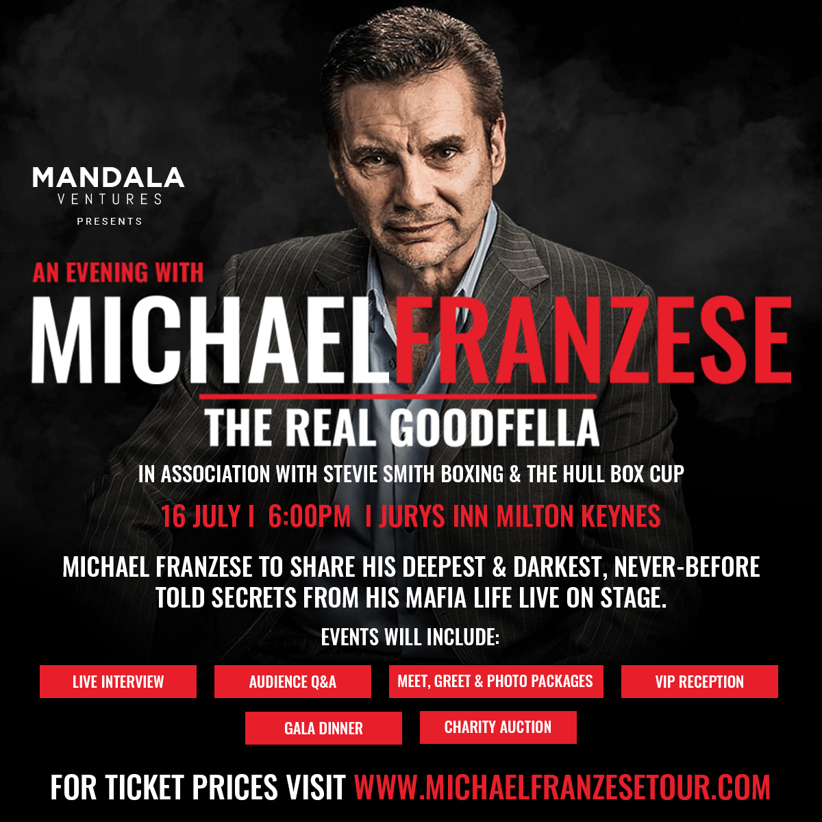 Milton Keynes to host ‘An Evening with Michael Franzese – The Real Goodfella’