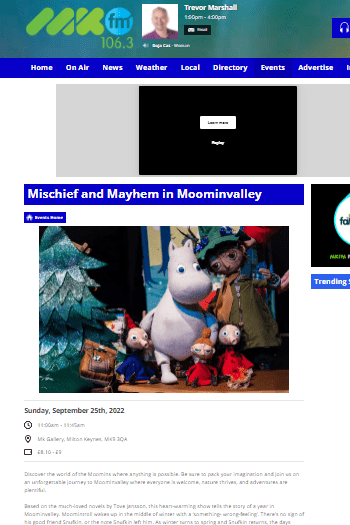 Mischief & Mystery in Moominvalley Top Image