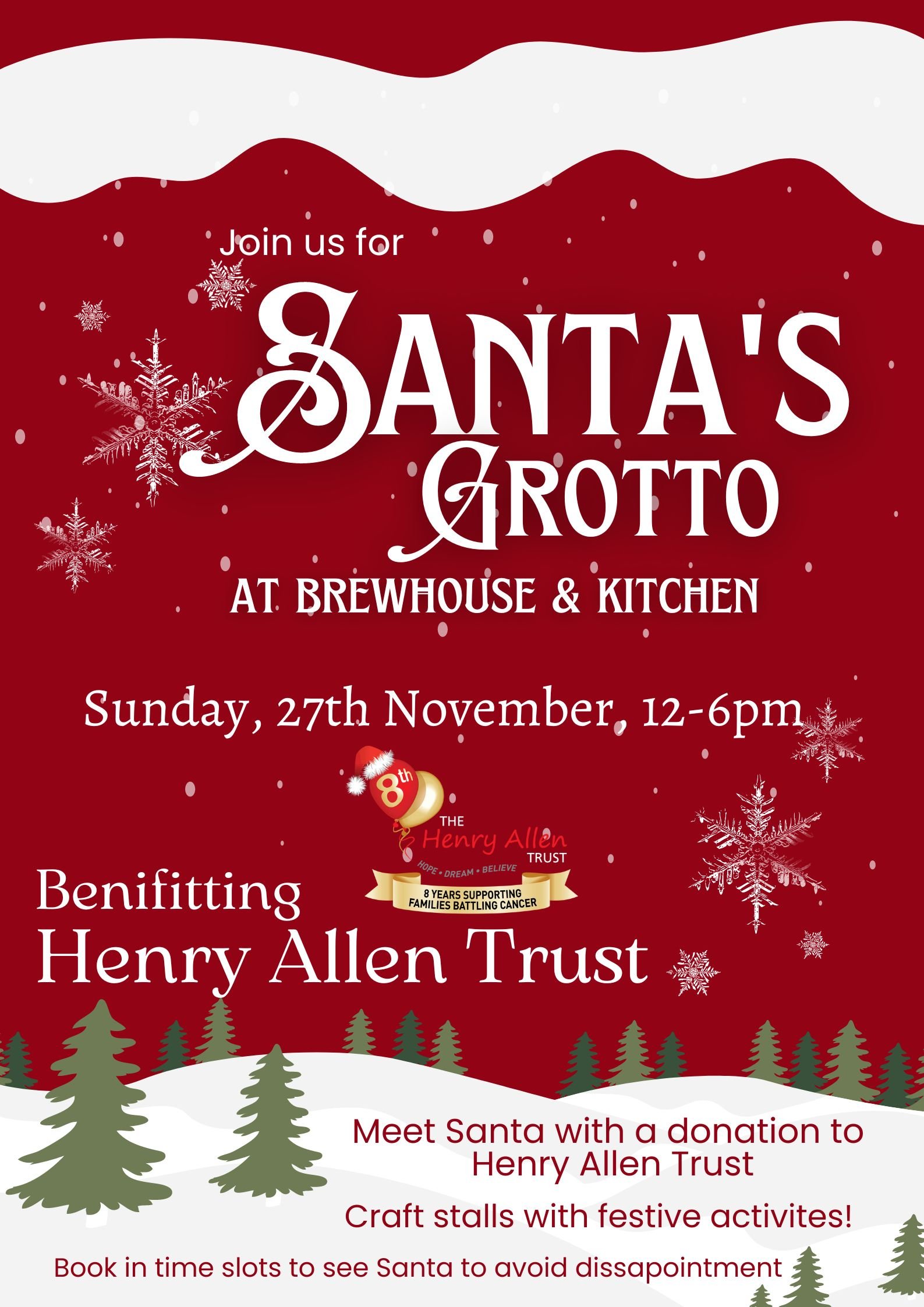 Santa’s Grotto! Meet Santa – Benefiting Henry Allen Trust Top Image