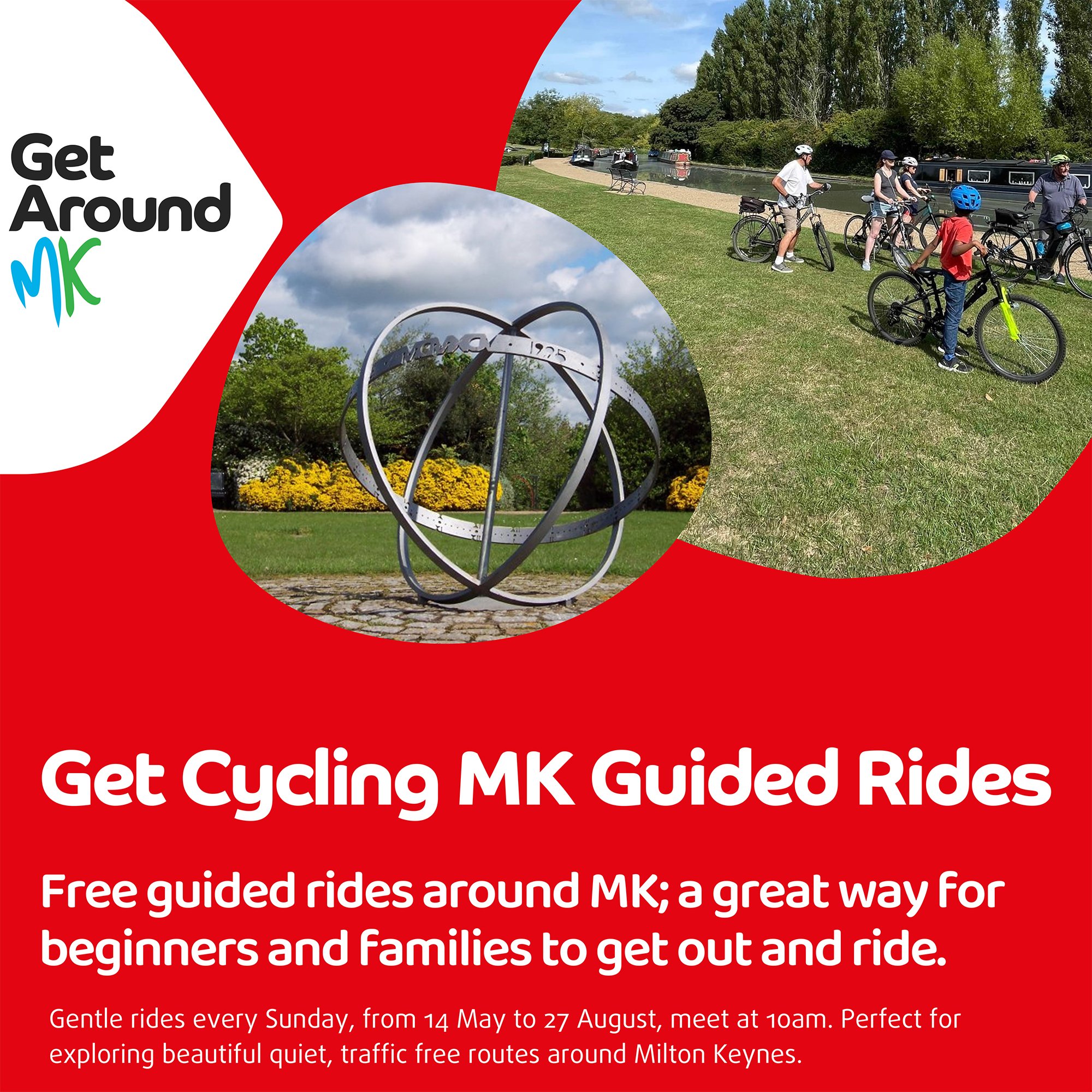 Guided Cycle Rides are back across Milton Keynes this summer