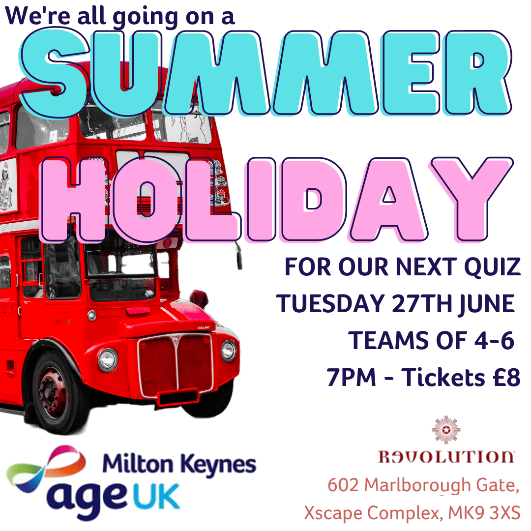 Summer Holiday Quiz for Age UK Milton Keynes Top Image