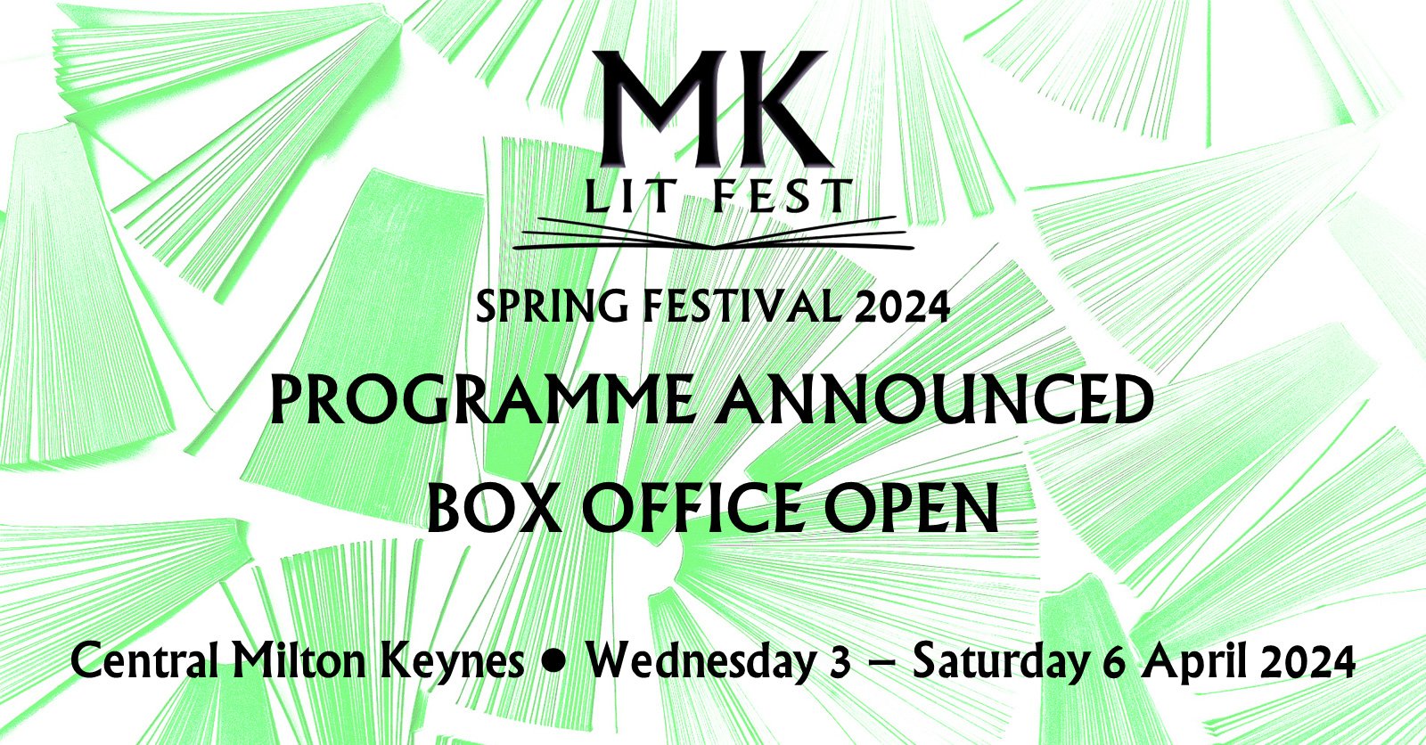 Milton Keynes Literary Festival – Spring Festival 2024 Top Image